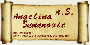 Angelina Šumanović vizit kartica